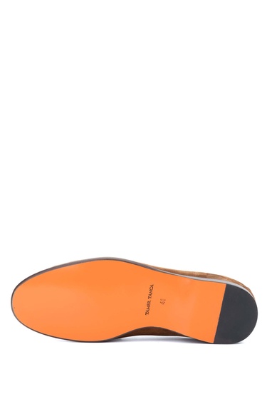  Tamer Tanca Erkek Hakiki Deri Tütün Süet Loafer Ayakkabı