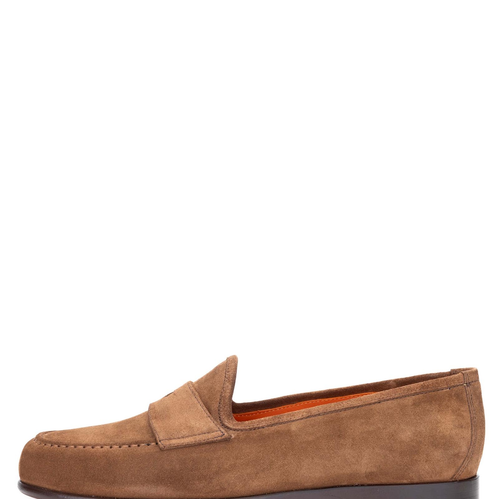 Tamer Tanca Erkek Hakiki Deri Tütün Süet Loafer Ayakkabı