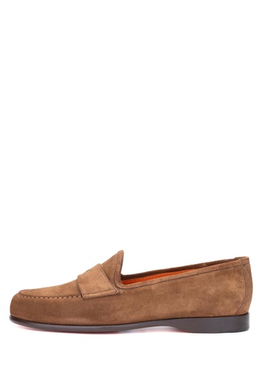  Tamer Tanca Erkek Hakiki Deri Tütün Süet Loafer Ayakkabı