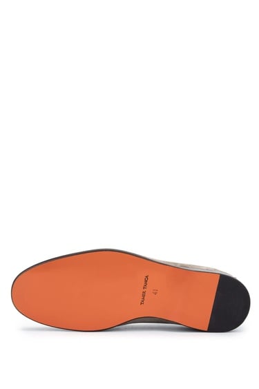  Tamer Tanca Erkek Hakiki Deri Bej Loafer Ayakkabı