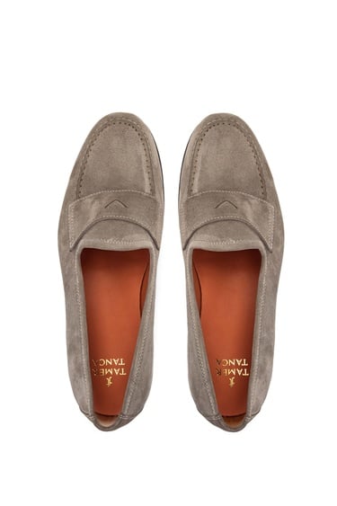  Tamer Tanca Erkek Hakiki Deri Bej Loafer Ayakkabı