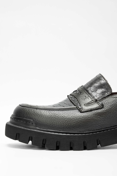  Tamer Tanca Erkek Hakiki Deri Haki Loafer Ayakkabı