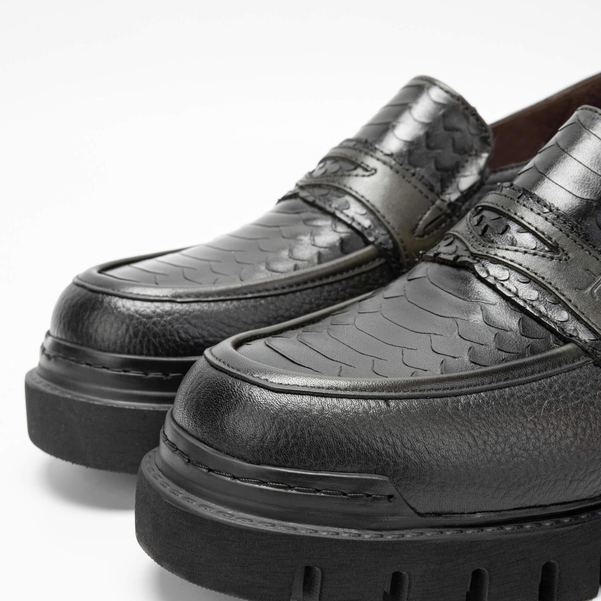 Tamer Tanca Erkek Hakiki Deri Haki Loafer Ayakkabı