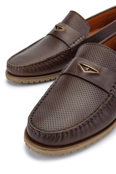  Tamer Tanca Erkek Hakiki Deri Fındık Loafer Ayakkabı