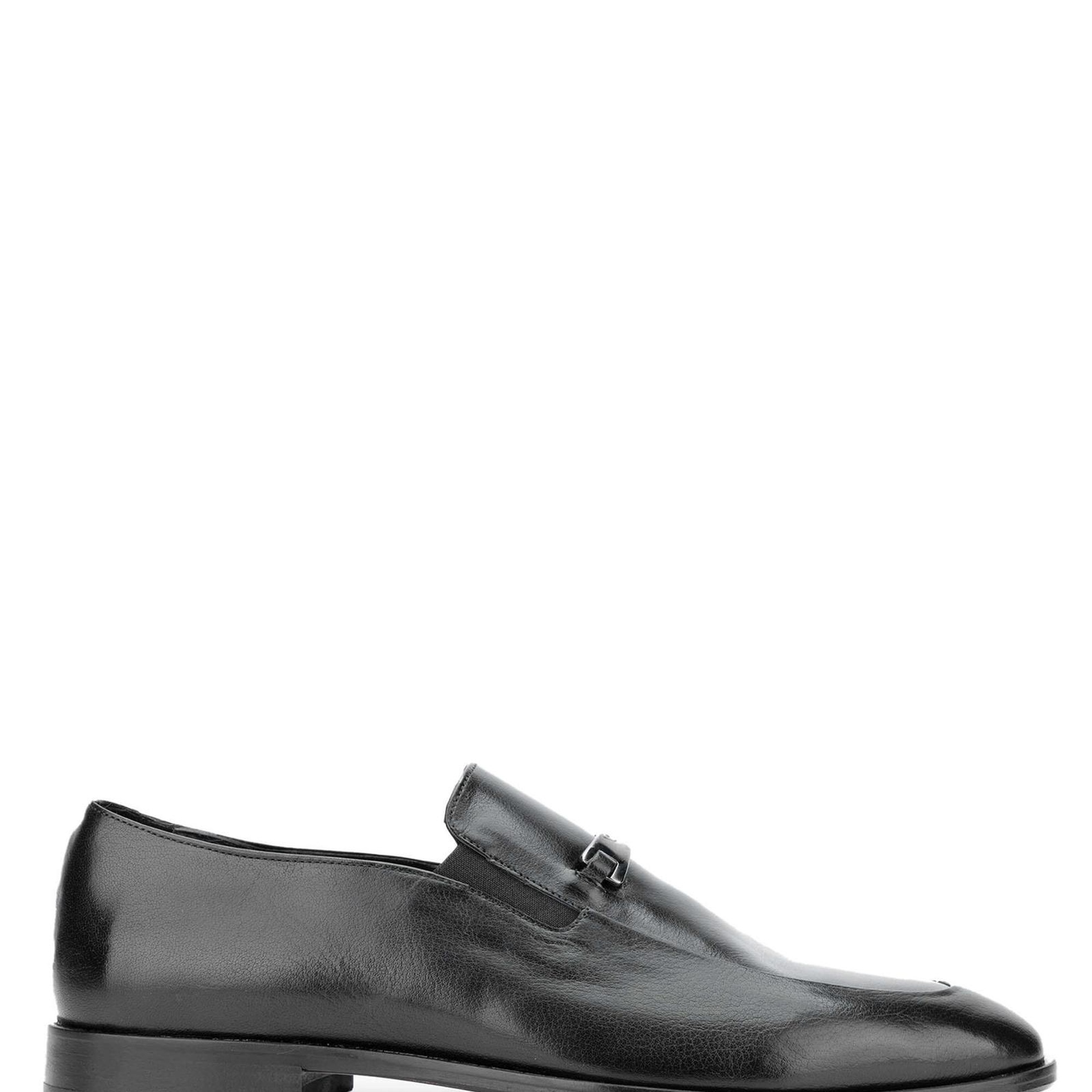 Tamer Tanca Erkek Hakiki Deri Siyah Loafer Ayakkabı