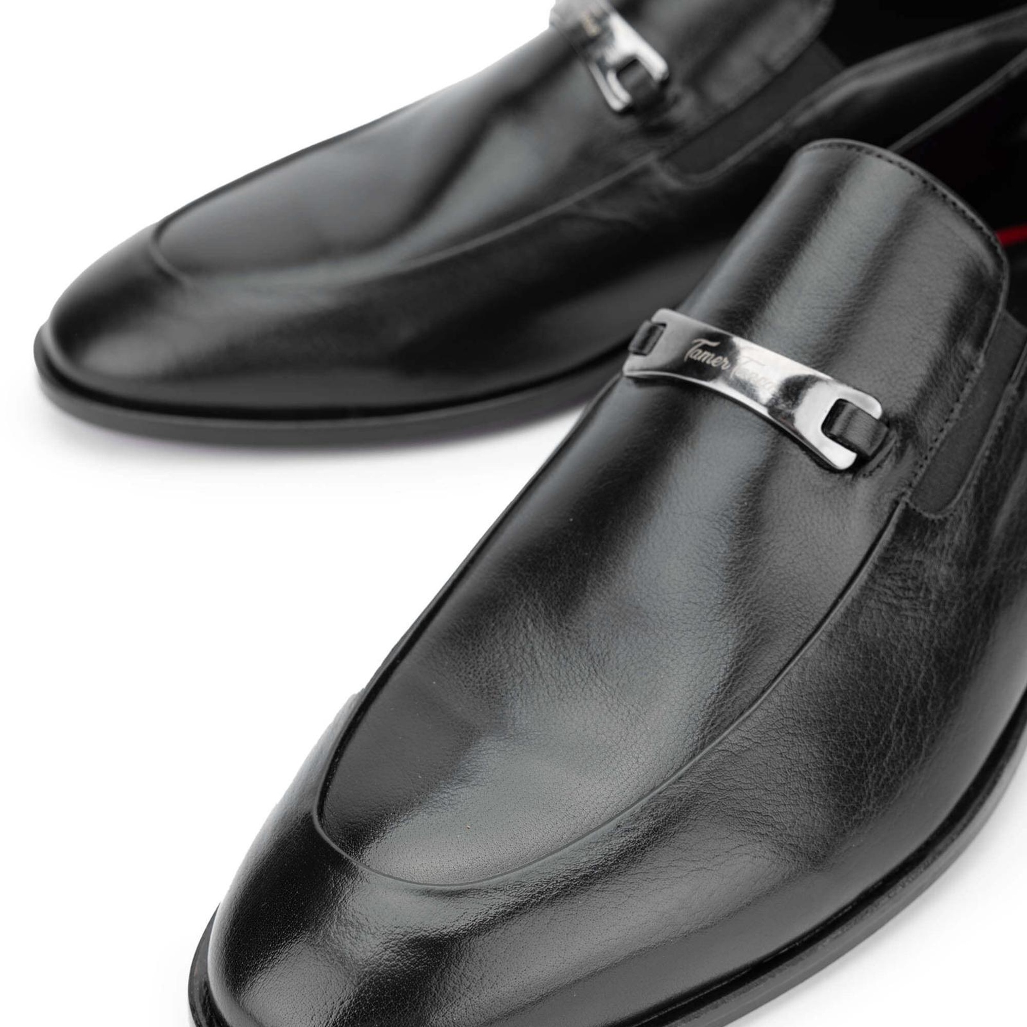 Tamer Tanca Erkek Hakiki Deri Siyah Loafer Ayakkabı