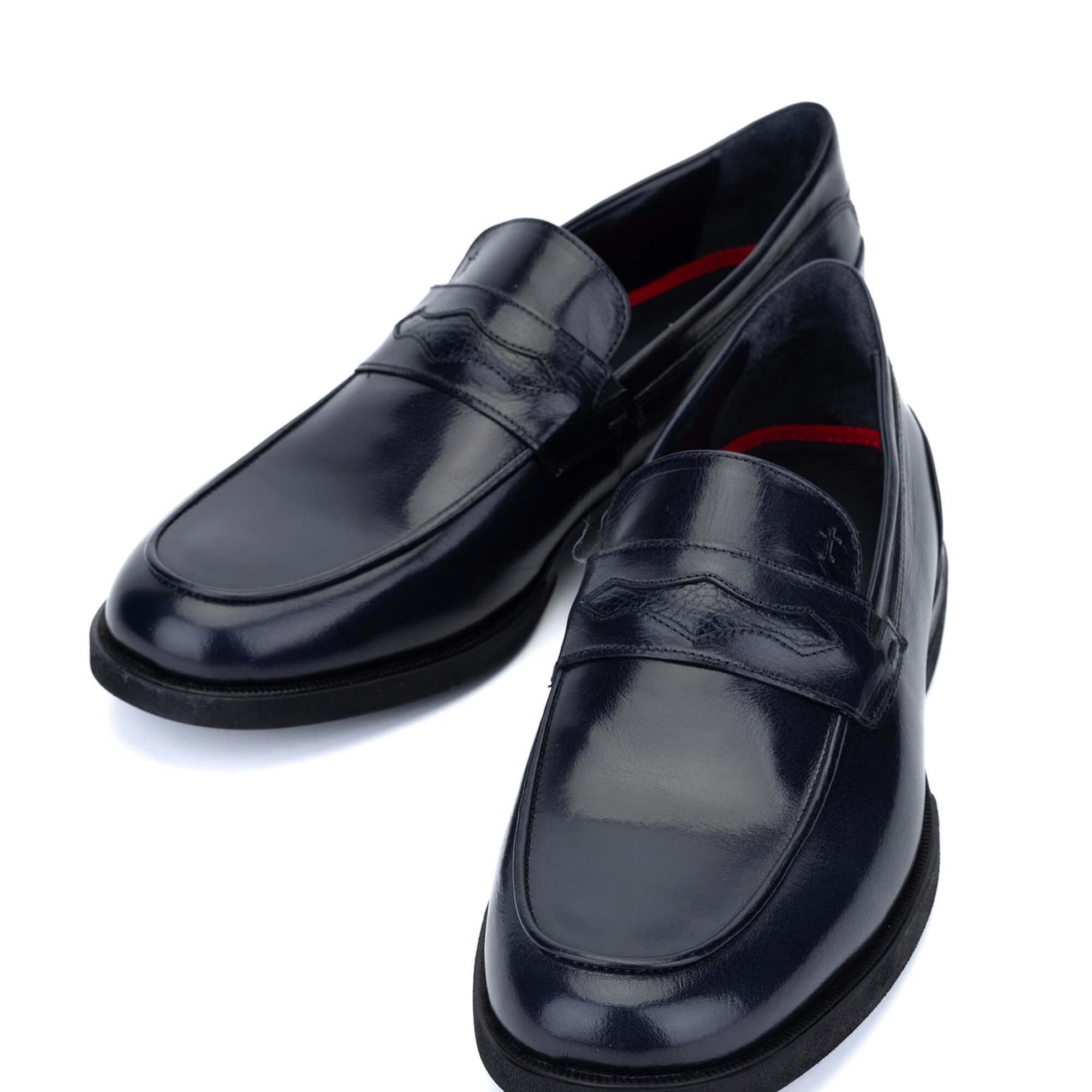 Tamer Tanca Erkek Hakiki Deri Lacivert Loafer Ayakkabı