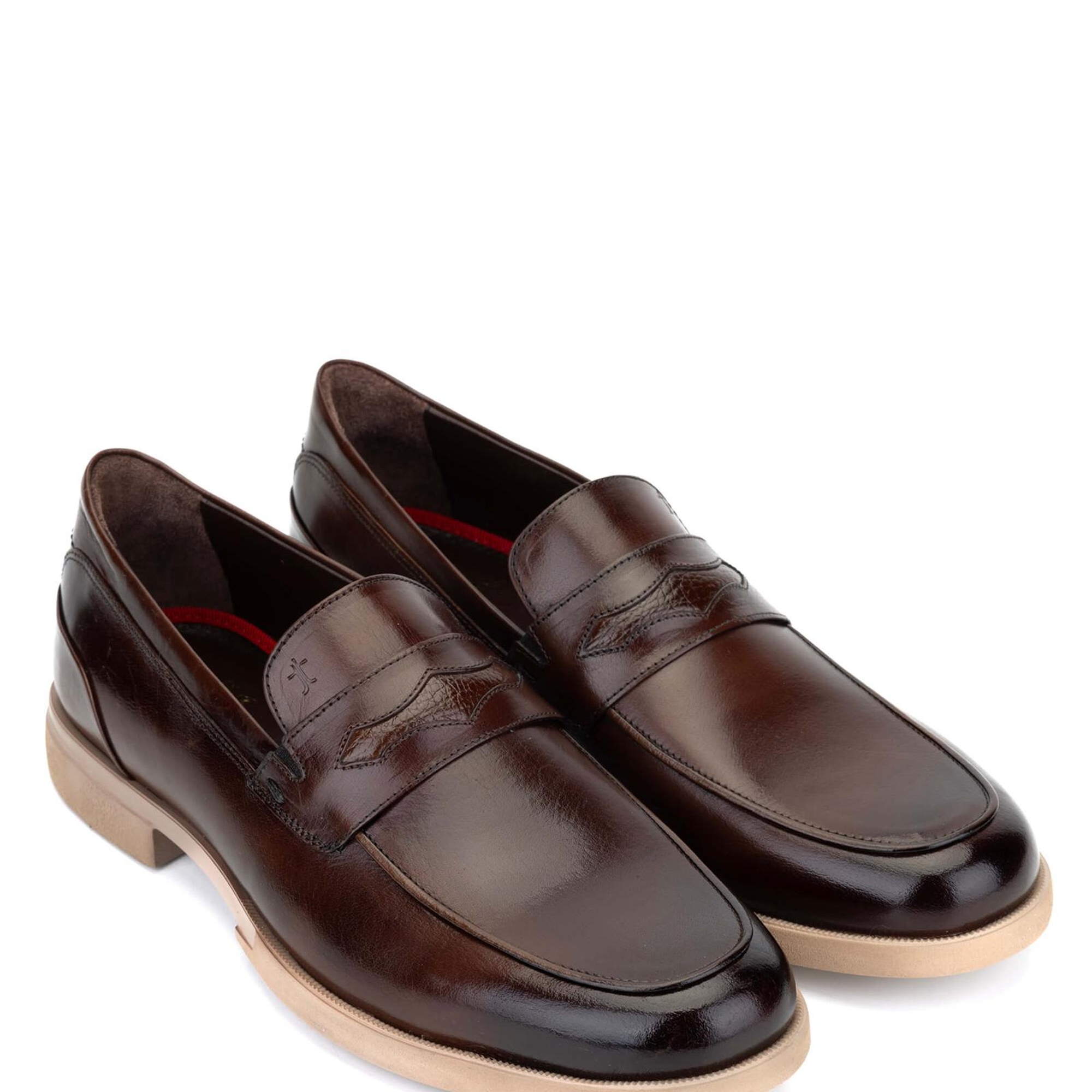 Tamer Tanca Erkek Hakiki Deri Taba Bufalo Loafer Ayakkabı