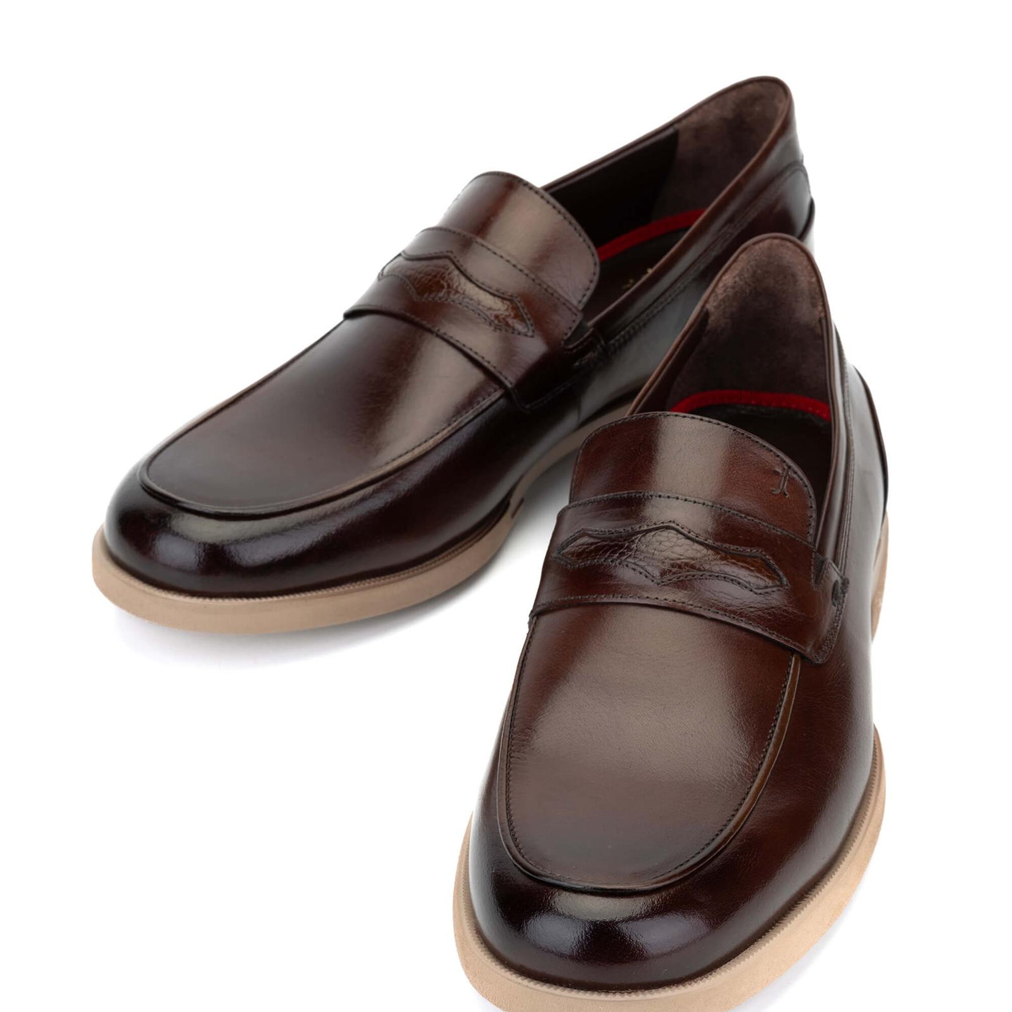 Tamer Tanca Erkek Hakiki Deri Taba Bufalo Loafer Ayakkabı