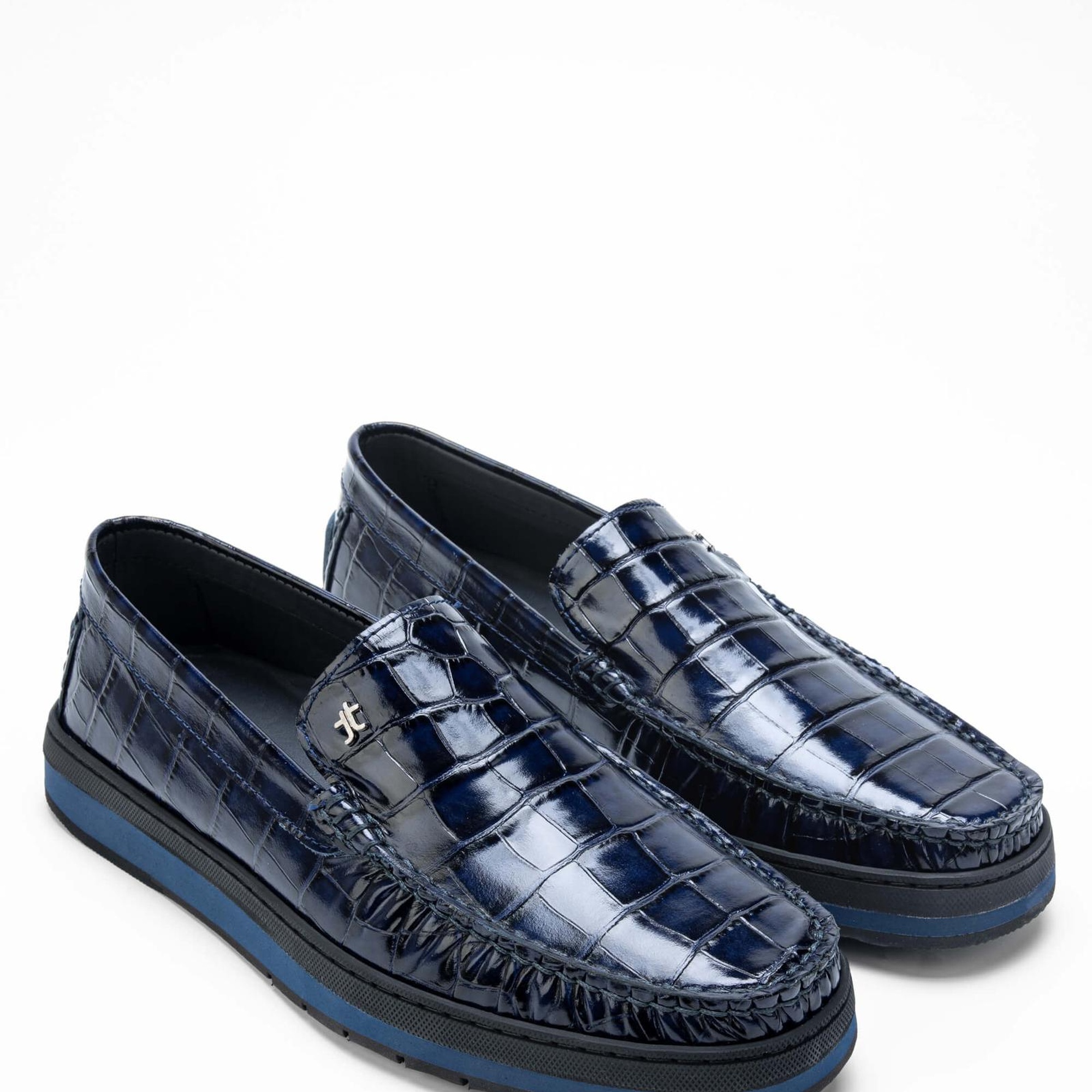 Tamer Tanca Erkek Hakiki Deri Lacivert Loafer Ayakkabı