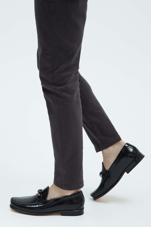  Tamer Tanca Erkek Hakiki Deri Siyah Açma Mokasen & Loafer Ayakkabı