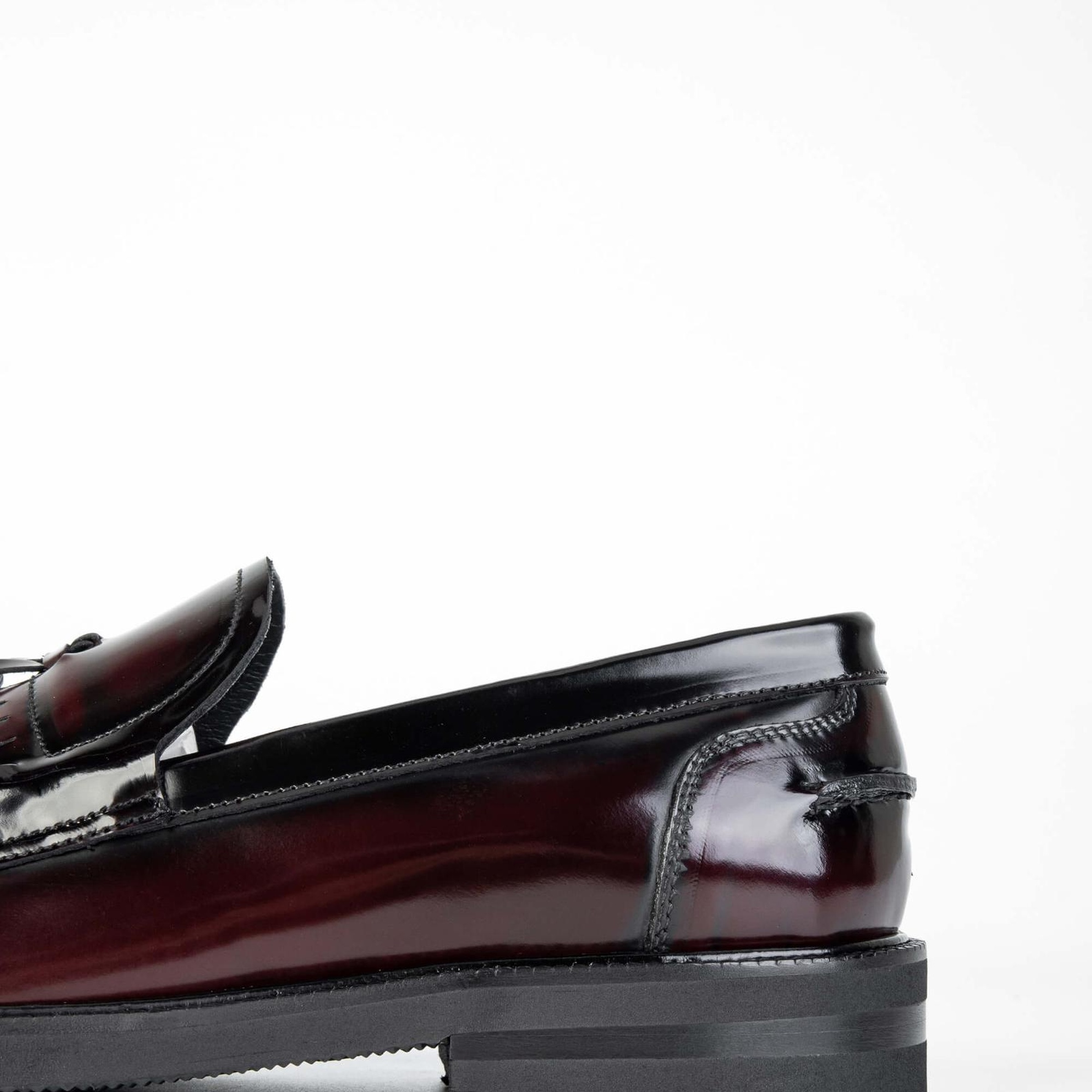 Tamer Tanca Erkek Hakiki Deri Bordo Açma Loafer Ayakkabı