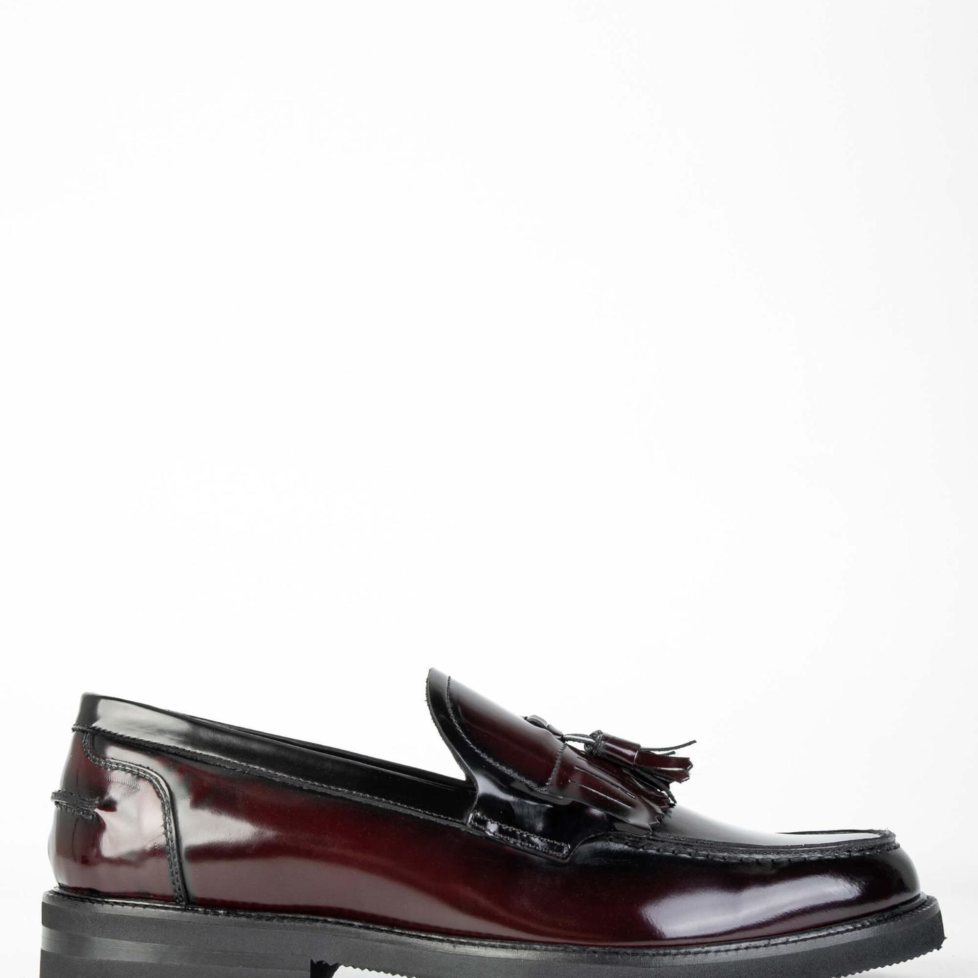 Tamer Tanca Erkek Hakiki Deri Bordo Açma Loafer Ayakkabı