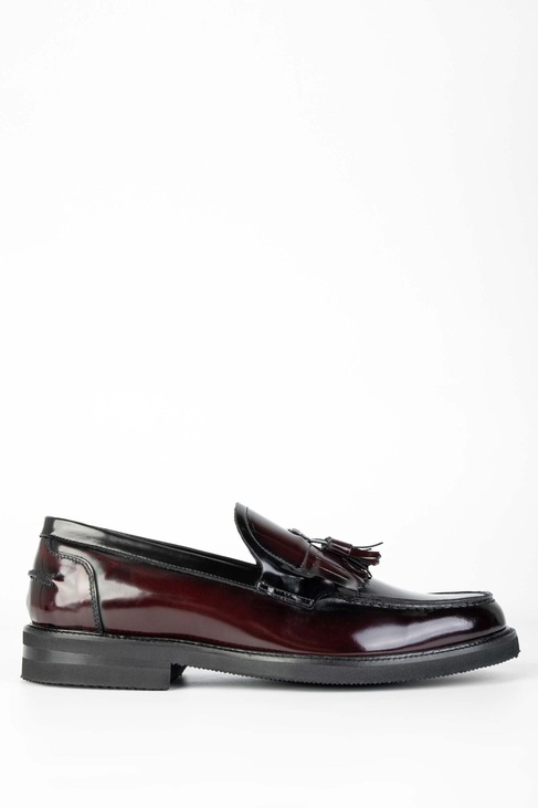  Tamer Tanca Erkek Hakiki Deri Bordo Açma Loafer Ayakkabı