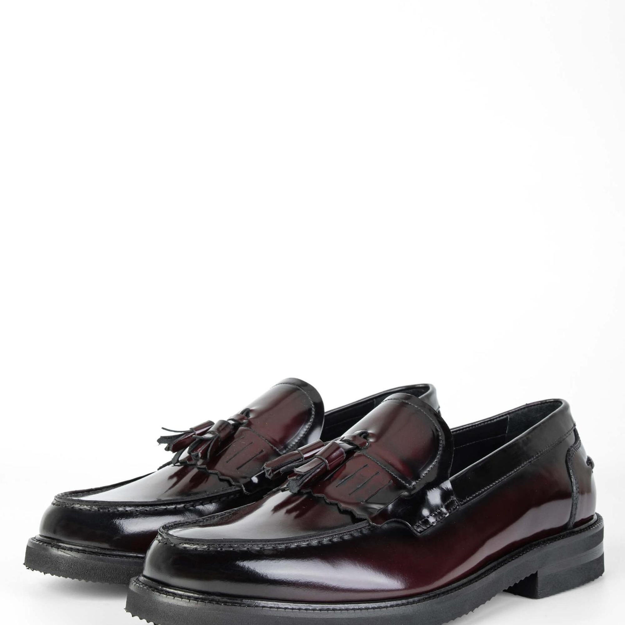 Tamer Tanca Erkek Hakiki Deri Bordo Açma Loafer Ayakkabı