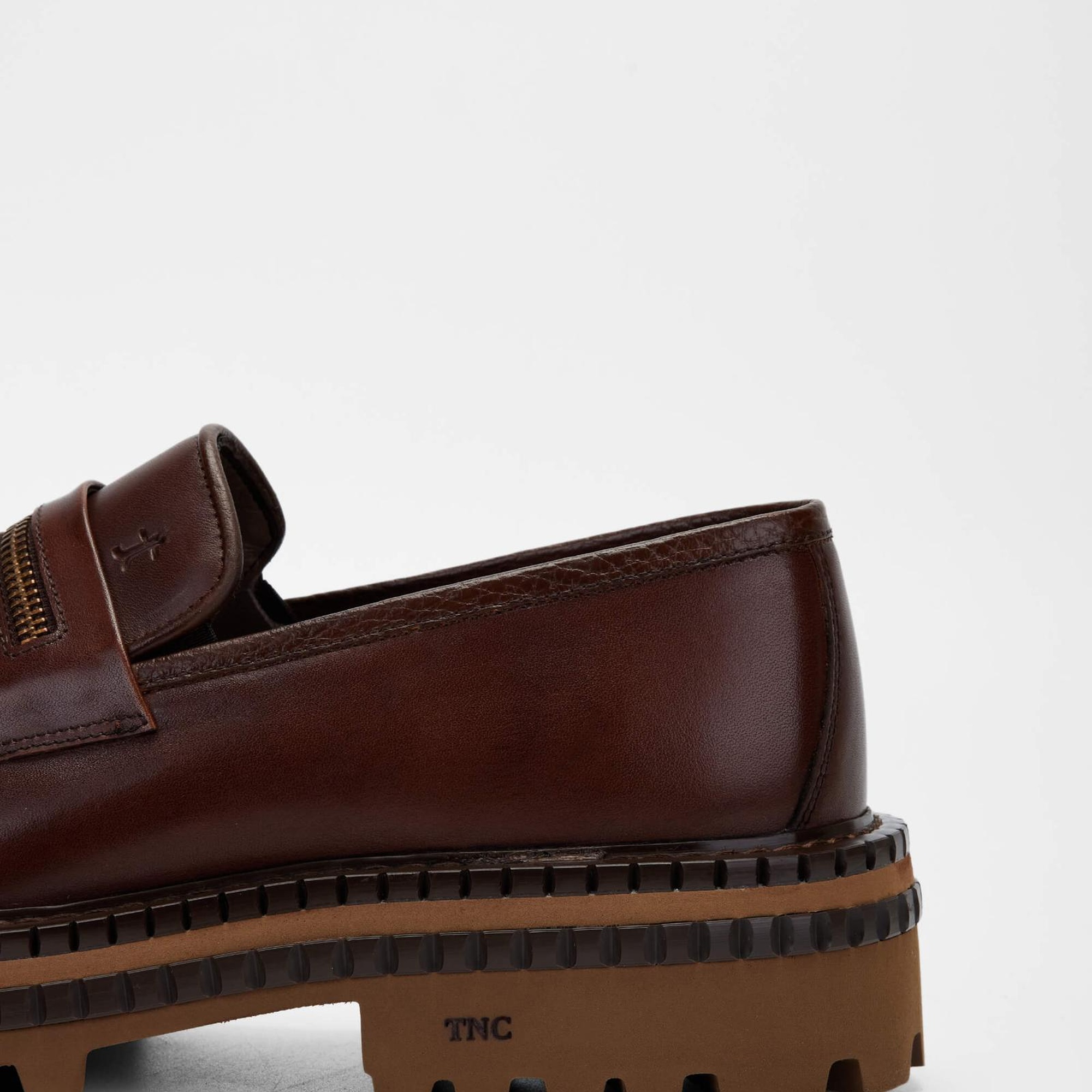 Tamer Tanca Erkek Hakiki Deri Kahverengi Loafer Ayakkabı