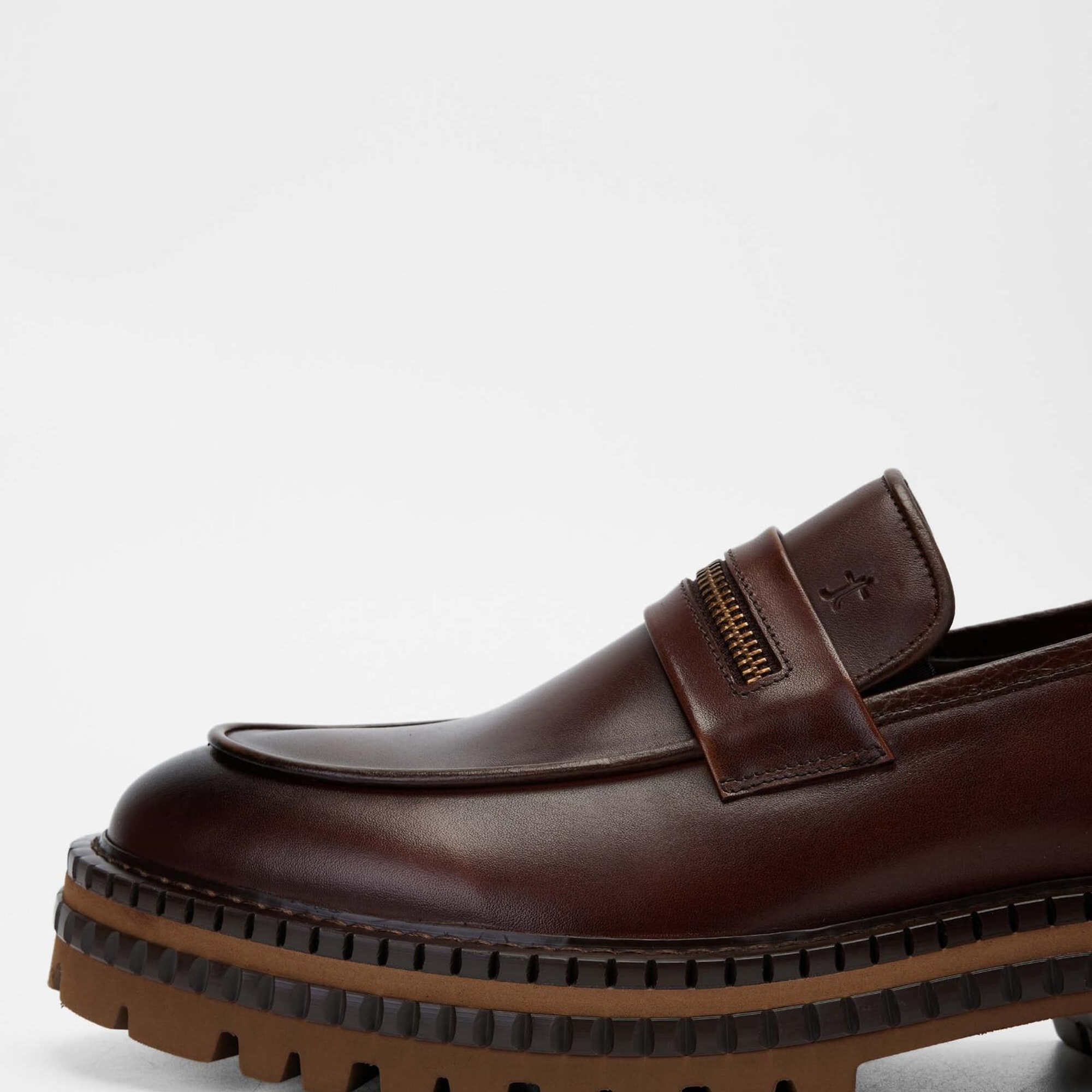 Tamer Tanca Erkek Hakiki Deri Kahverengi Loafer Ayakkabı