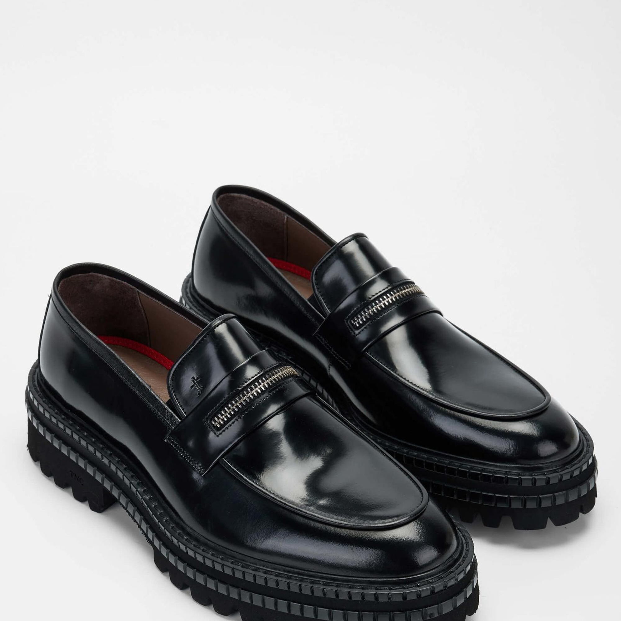 Tamer Tanca Erkek Hakiki Deri Siyah Açma Loafer Ayakkabı