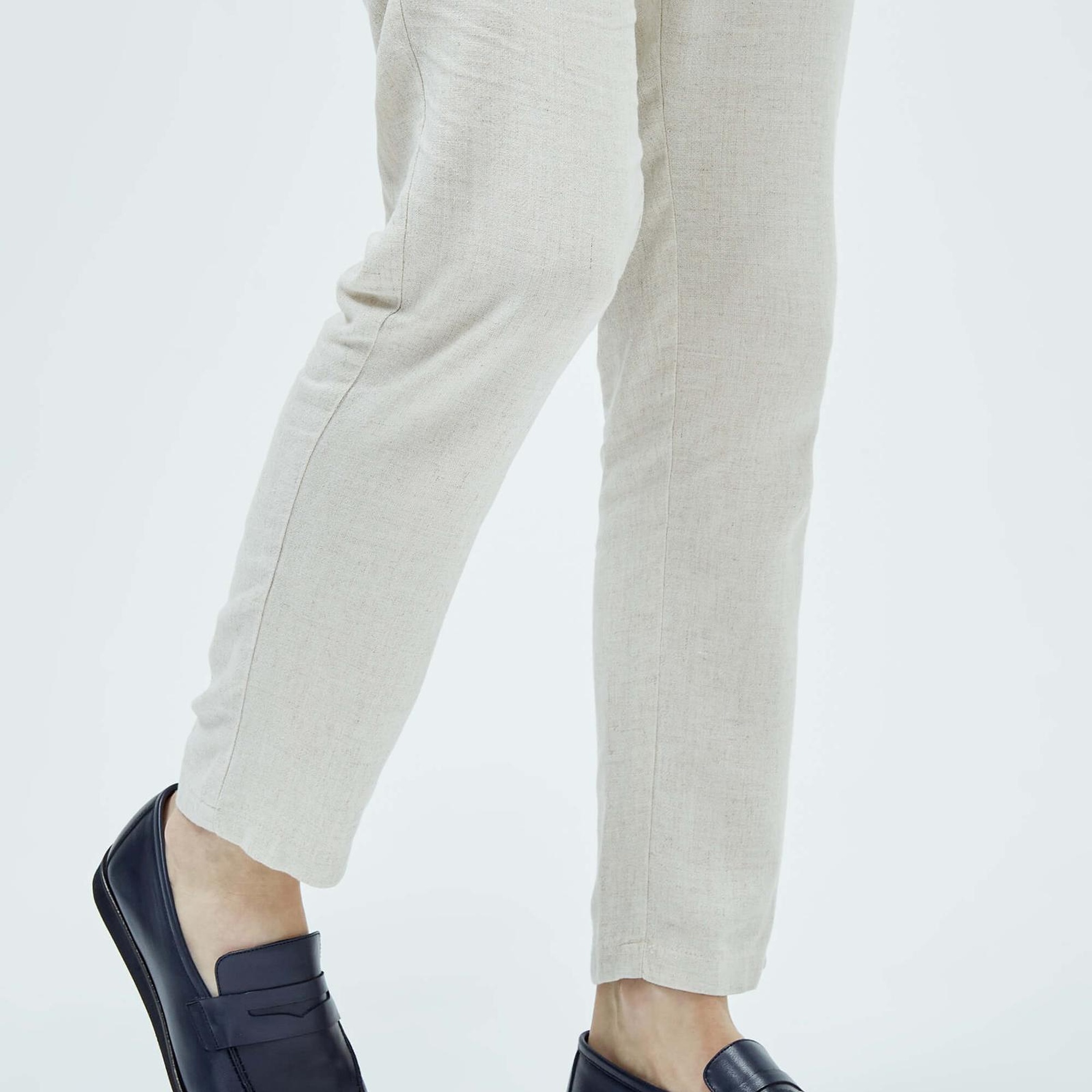 Tamer Tanca Erkek Hakiki Deri Lacivert Loafer Ayakkabı