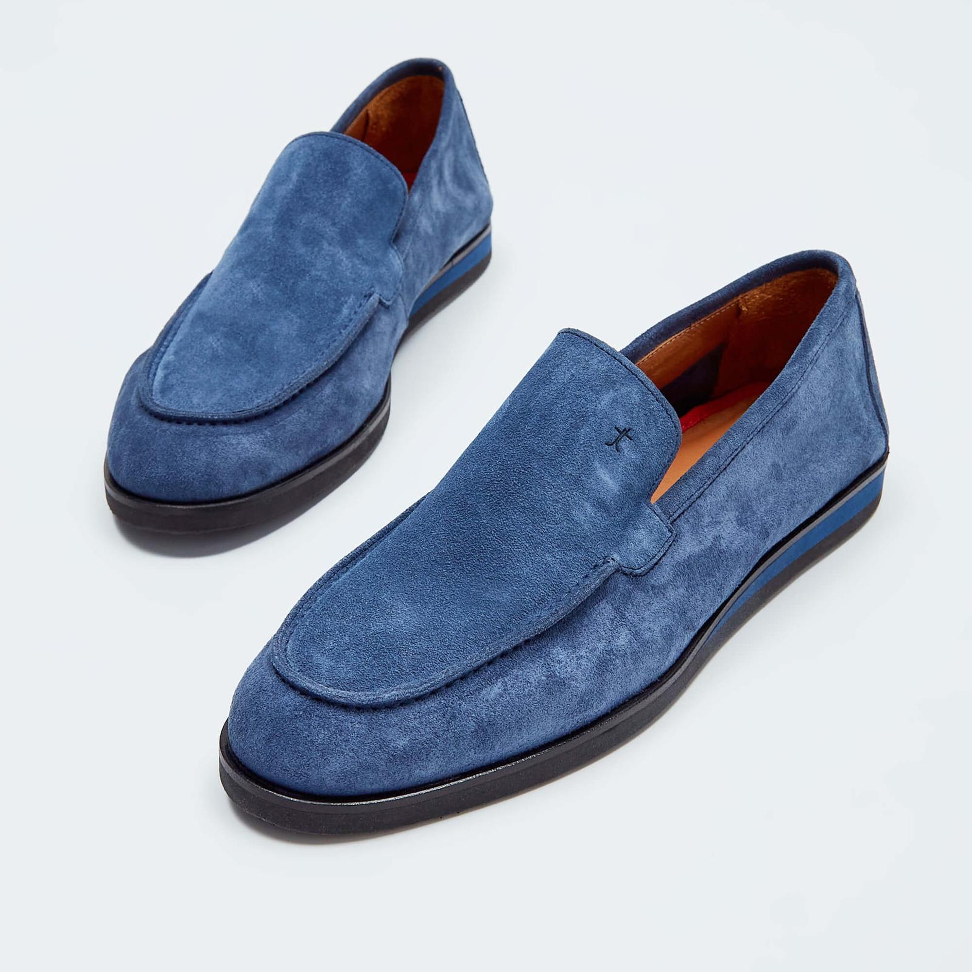 Tamer Tanca Erkek Hakiki Deri Gri Süet Loafer Ayakkabı