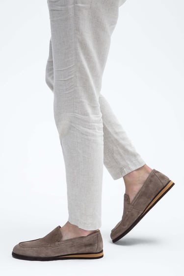  Tamer Tanca Erkek Hakiki Deri Taş süet Loafer Ayakkabı