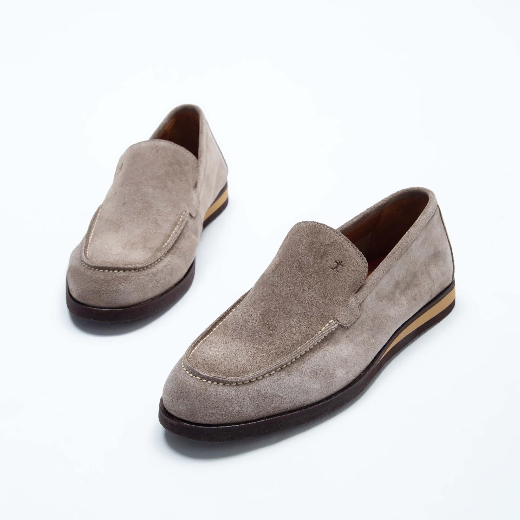 Tamer Tanca Erkek Hakiki Deri Taş süet Loafer Ayakkabı