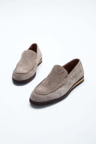  Tamer Tanca Erkek Hakiki Deri Taş süet Loafer Ayakkabı
