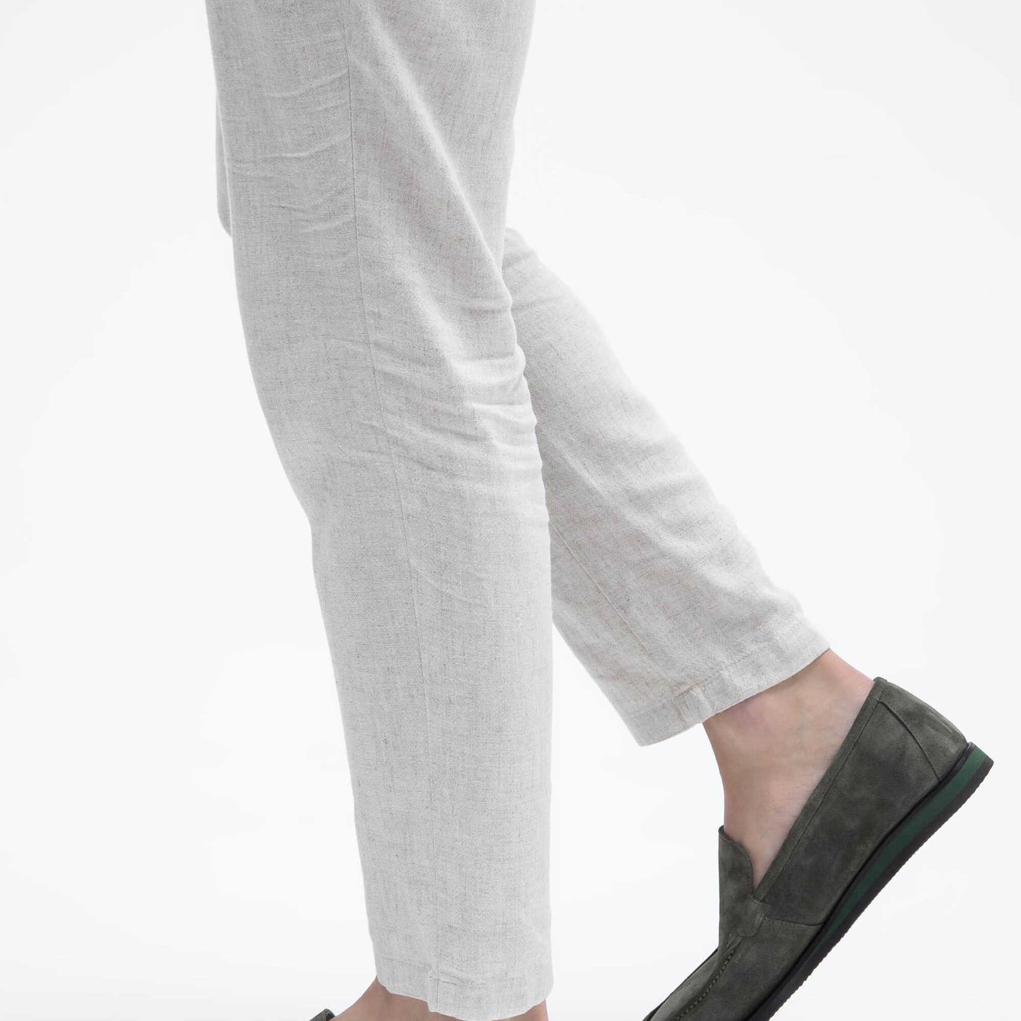 Tamer Tanca Erkek Hakiki Deri Yeşil Loafer Ayakkabı