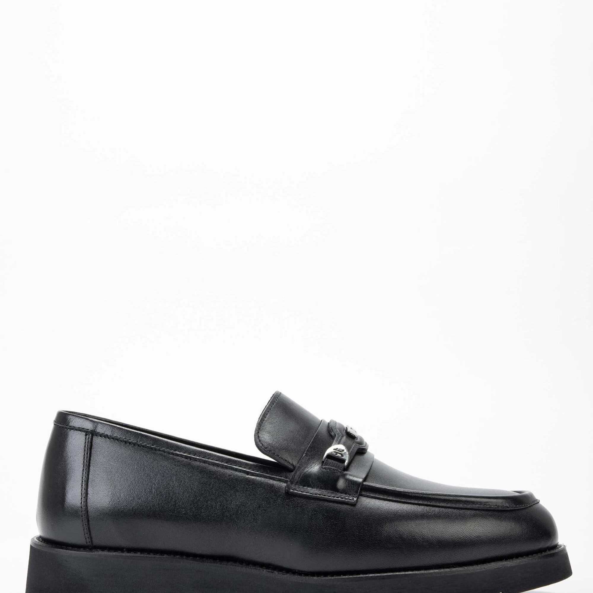 Tamer Tanca Erkek Hakiki Deri Siyah Loafer Ayakkabı