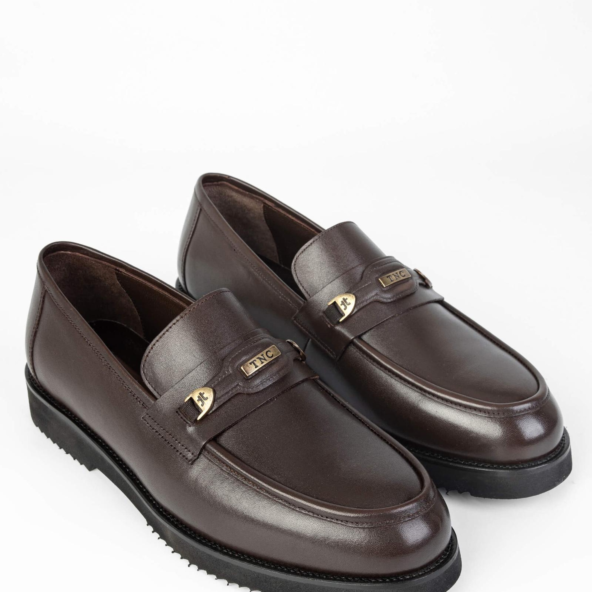 Tamer Tanca Erkek Hakiki Deri Kahverengi Loafer Ayakkabı