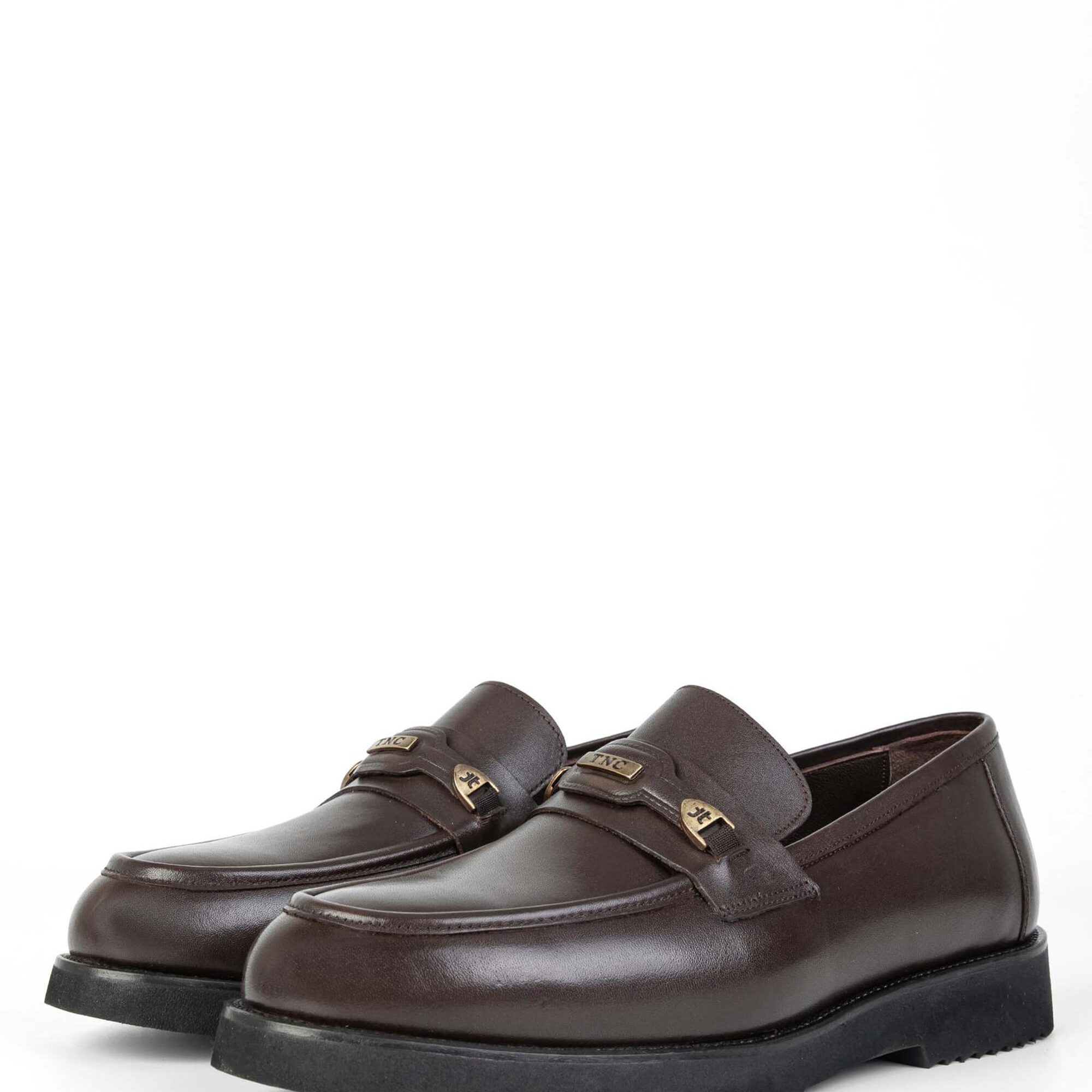 Tamer Tanca Erkek Hakiki Deri Kahverengi Loafer Ayakkabı