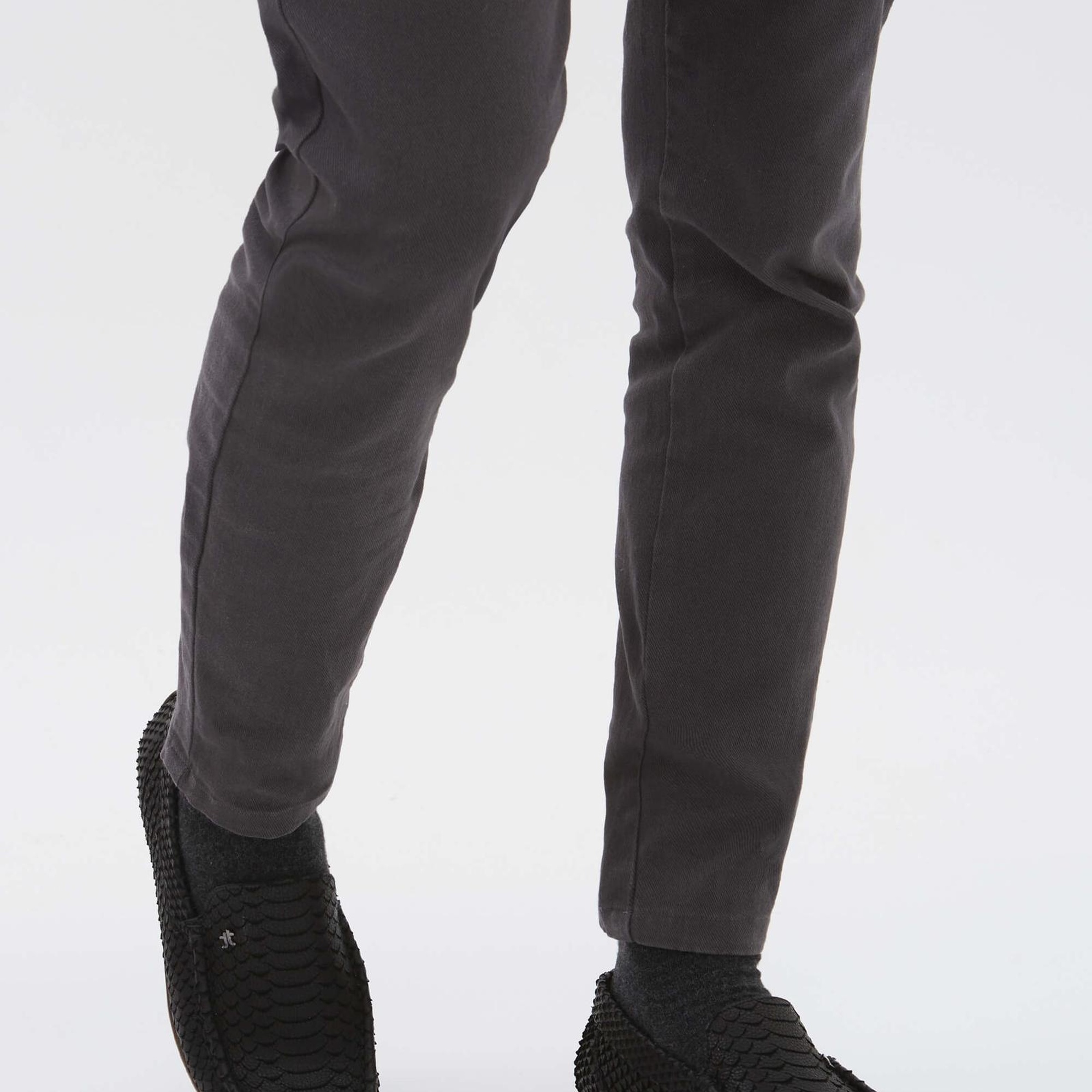 Tamer Tanca Erkek Hakiki Deri Siyah Yılan Desen Loafer Ayakkabı