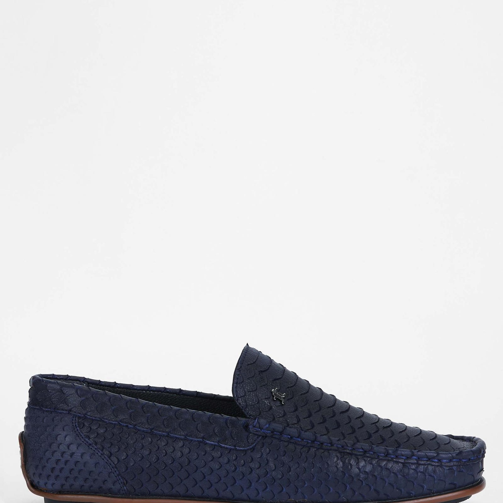 Tamer Tanca Erkek Hakiki Deri Lacivert Loafer Ayakkabı