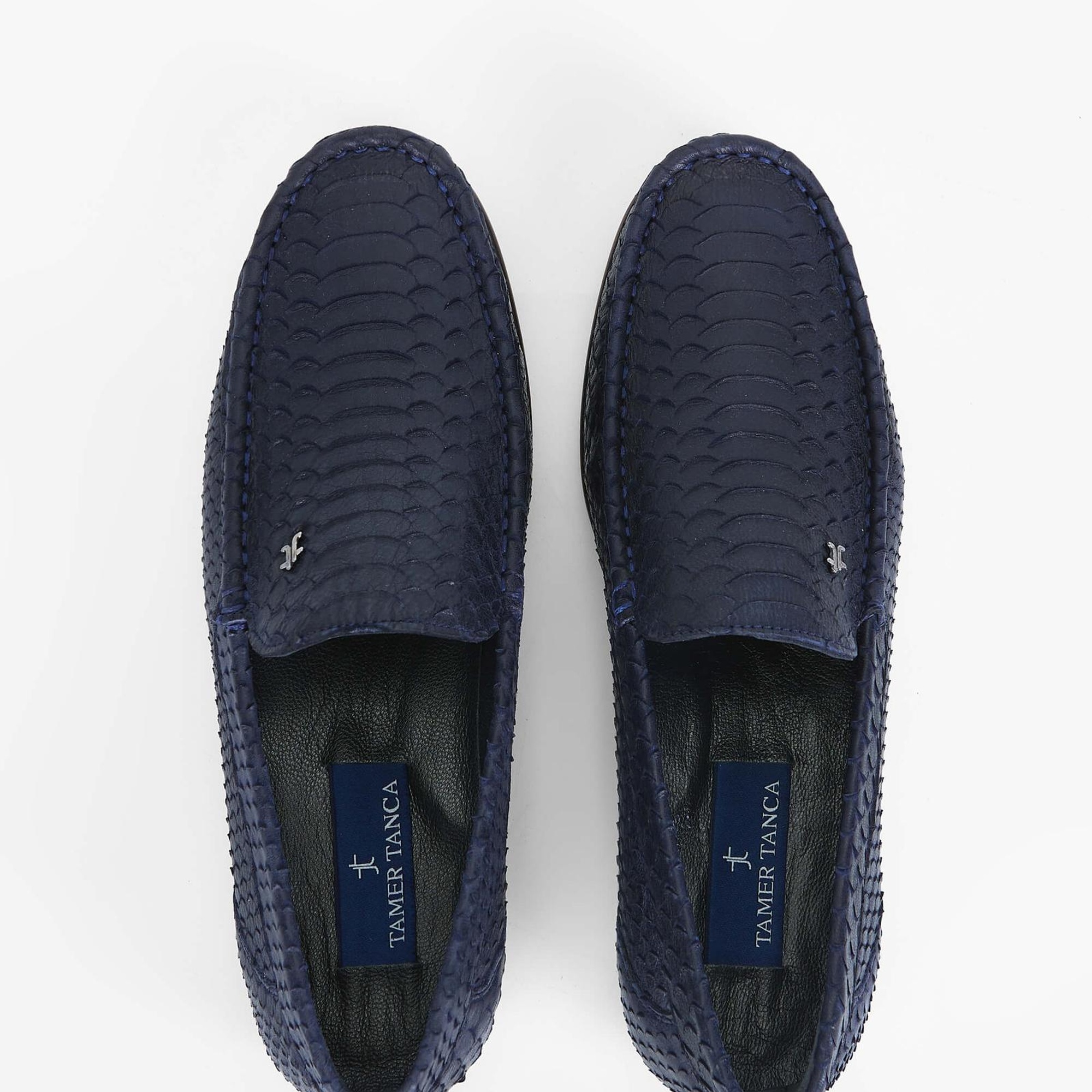 Tamer Tanca Erkek Hakiki Deri Lacivert Loafer Ayakkabı