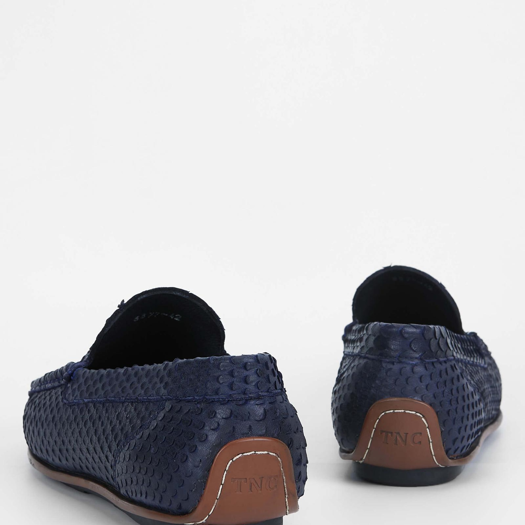 Tamer Tanca Erkek Hakiki Deri Lacivert Loafer Ayakkabı