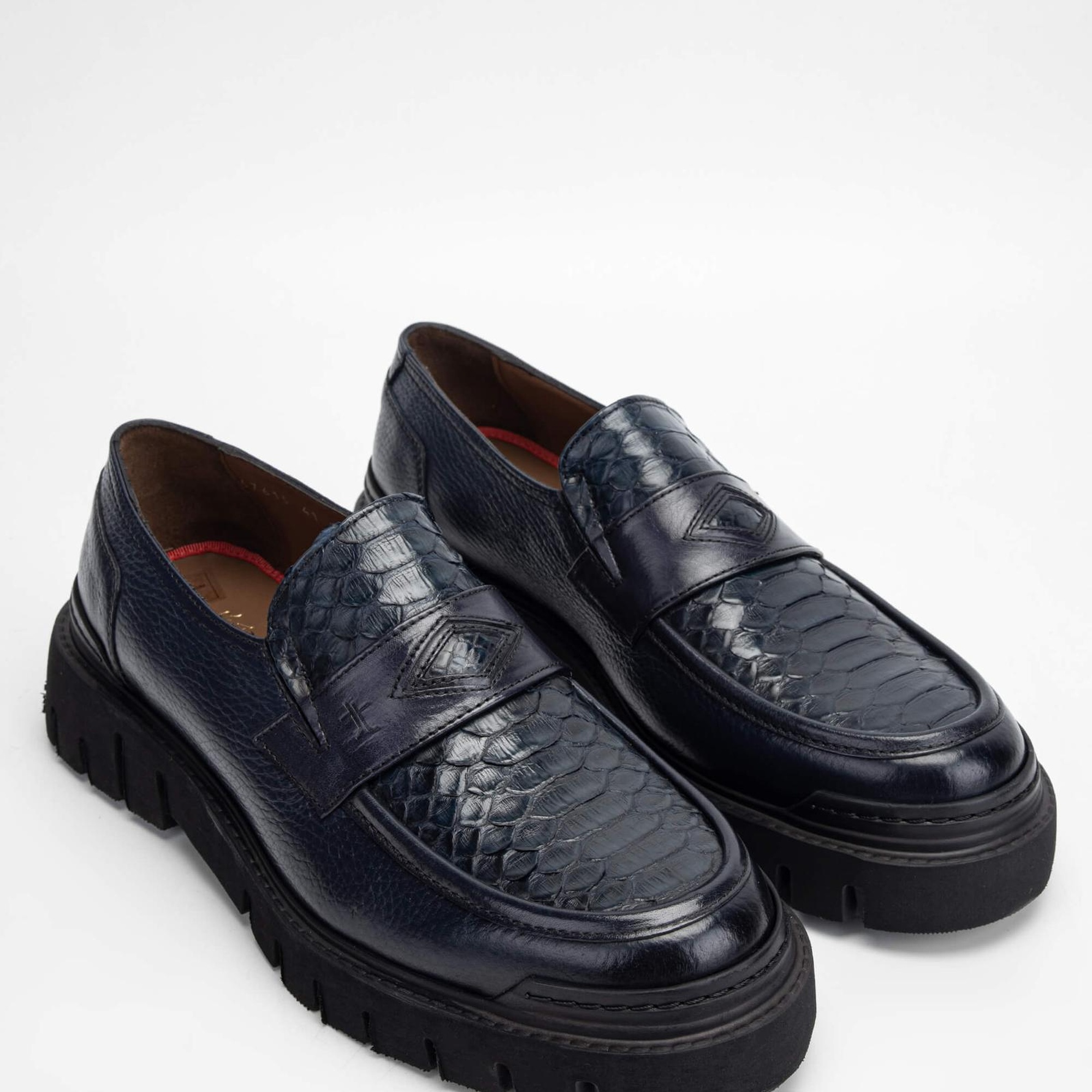 Tamer Tanca Erkek Hakiki Deri Lacivert Loafer Ayakkabı