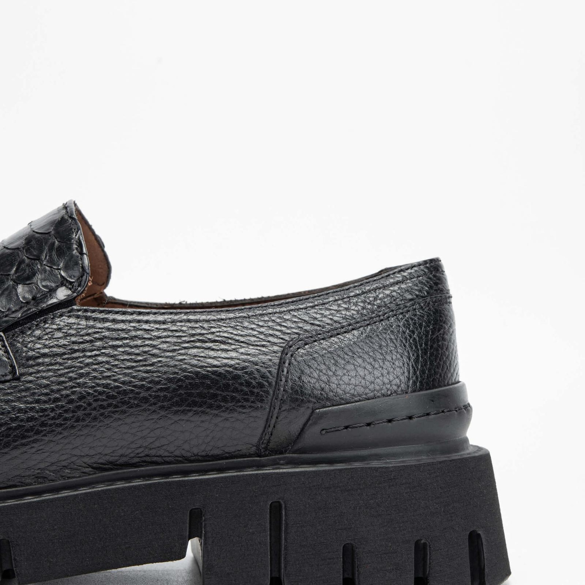 Tamer Tanca Erkek Hakiki Deri Siyah Loafer Ayakkabı