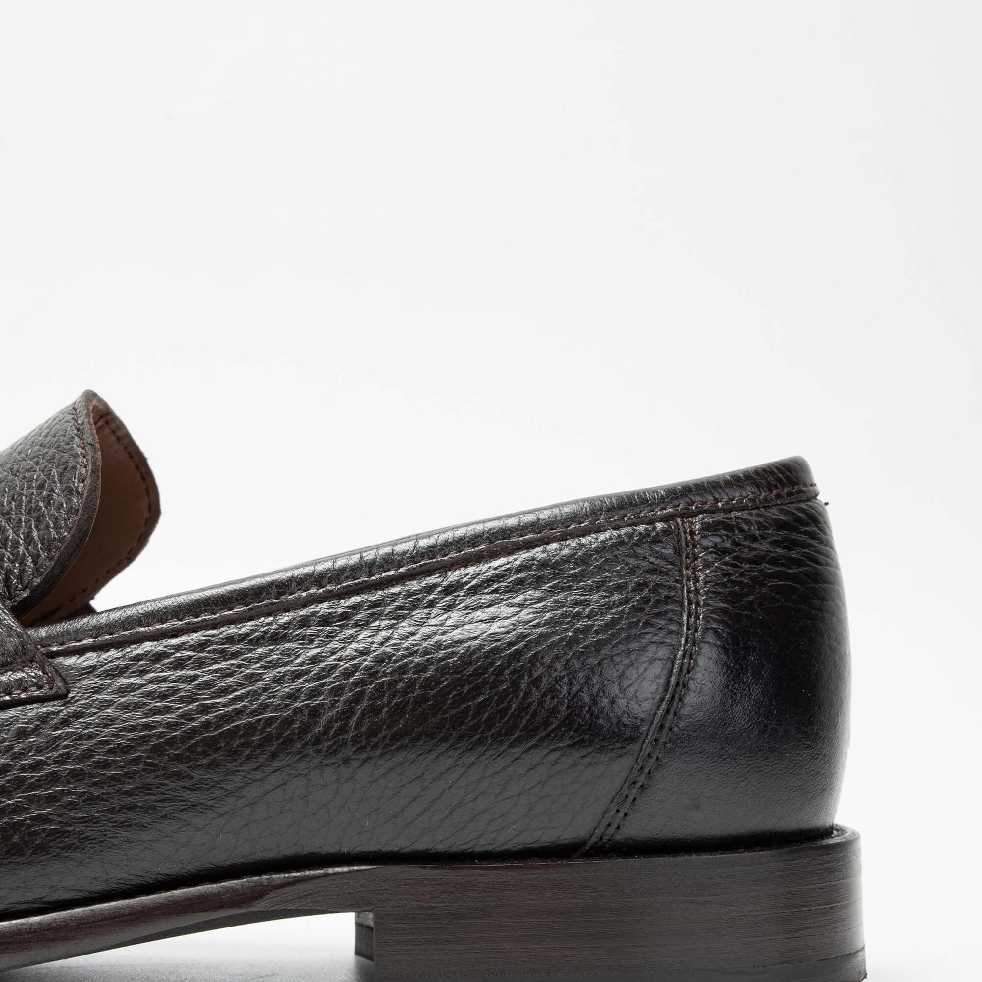 Tamer Tanca Erkek Hakiki Deri Kahverengi Loafer Ayakkabı