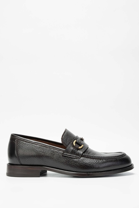  Tamer Tanca Erkek Hakiki Deri Kahverengi Loafer Ayakkabı