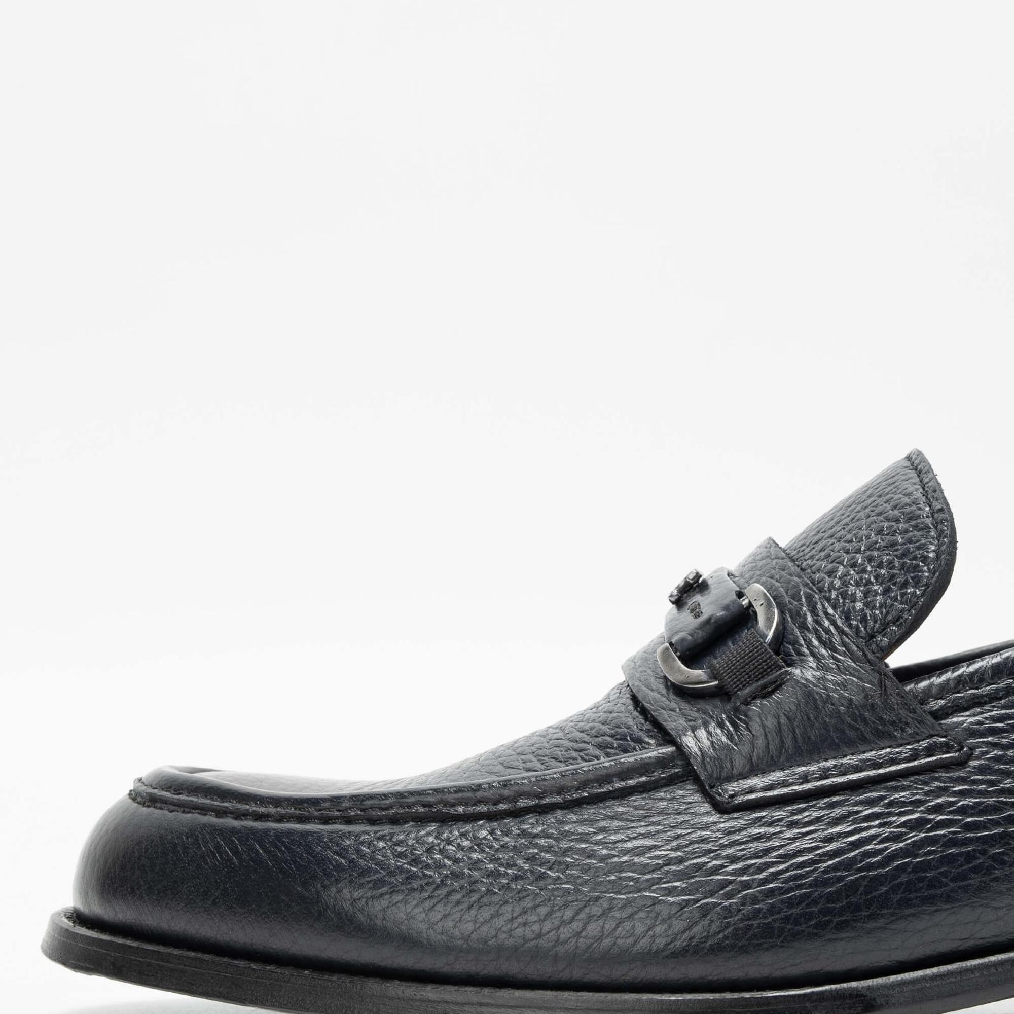 Tamer Tanca Erkek Hakiki Deri Lacivert Loafer Ayakkabı