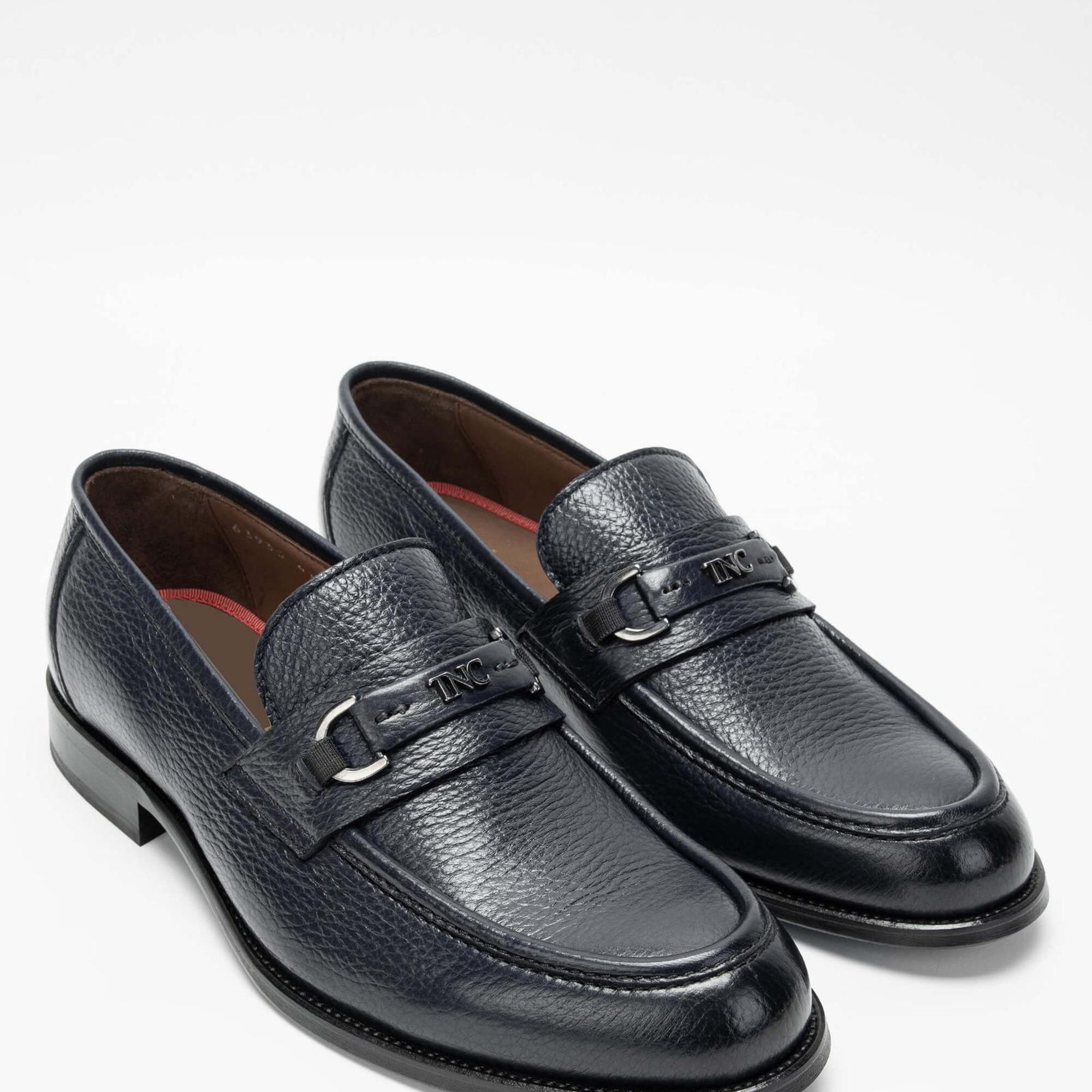 Tamer Tanca Erkek Hakiki Deri Lacivert Loafer Ayakkabı