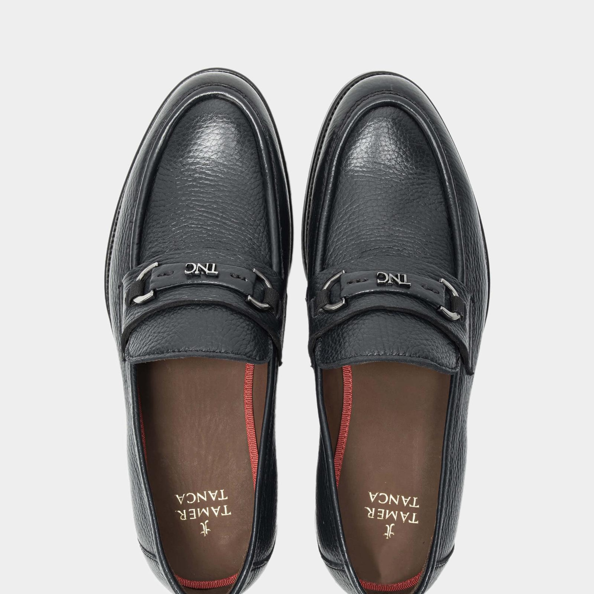 Tamer Tanca Erkek Hakiki Deri Lacivert Loafer Ayakkabı