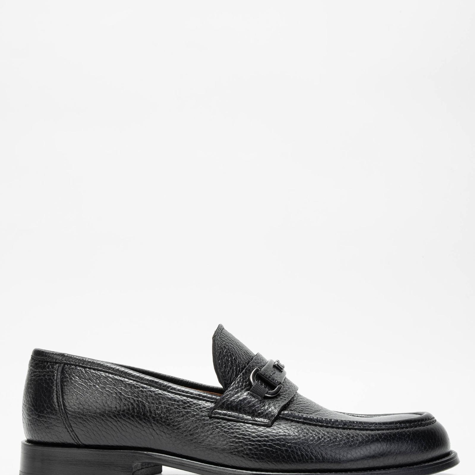 Tamer Tanca Erkek Hakiki Deri Siyah Loafer Ayakkabı
