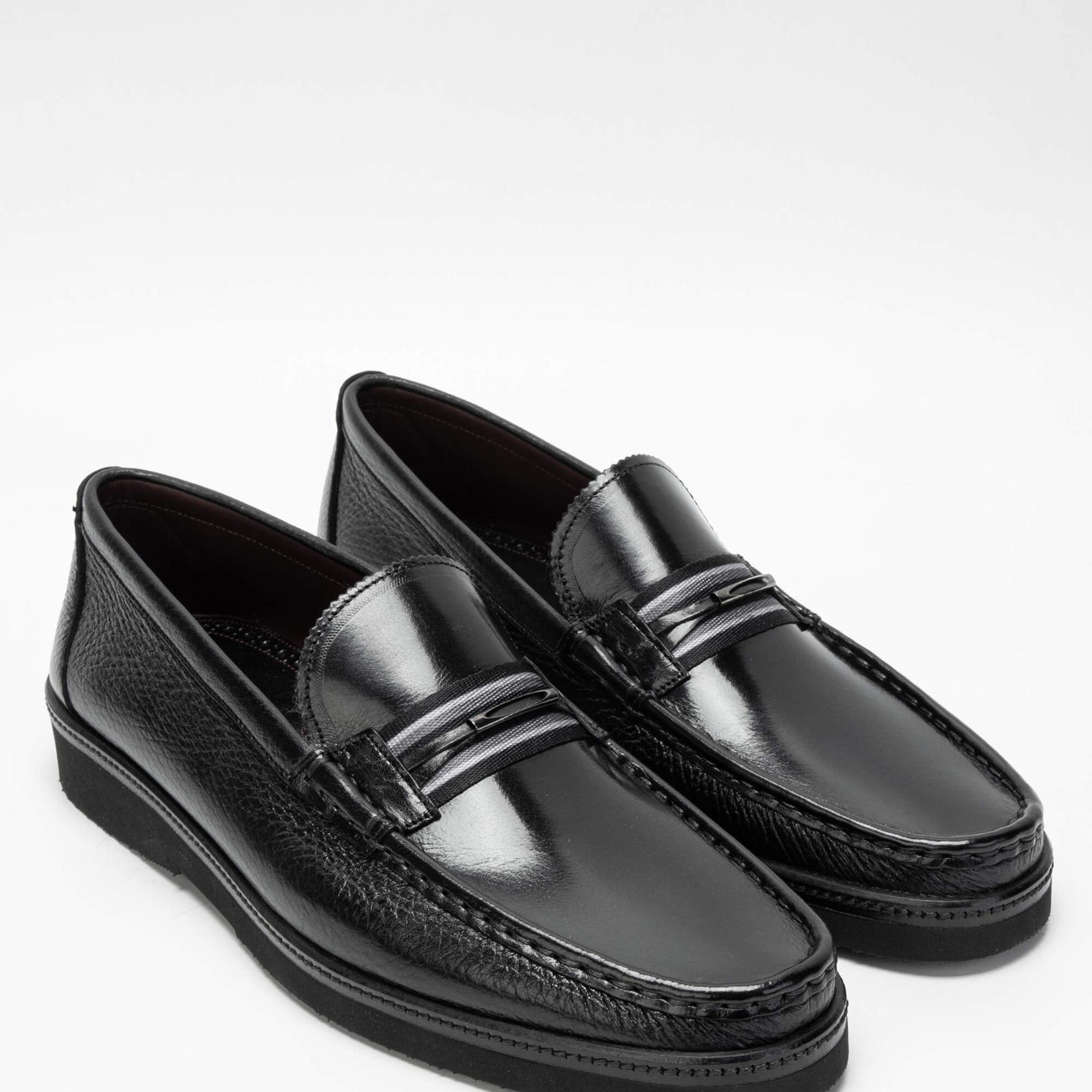 Tamer Tanca Erkek Hakiki Deri Siyah Loafer Ayakkabı