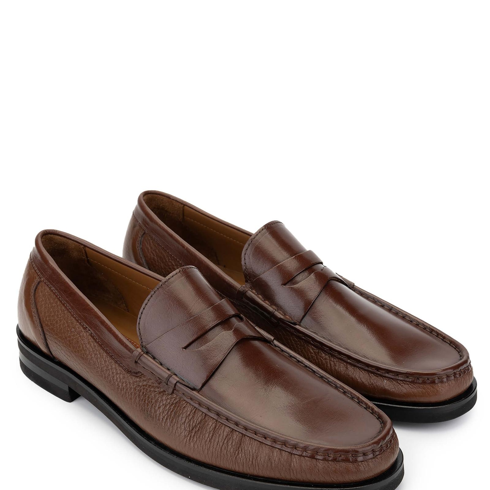 Tamer Tanca Erkek Hakiki Deri Taba Bufalo Loafer Ayakkabı