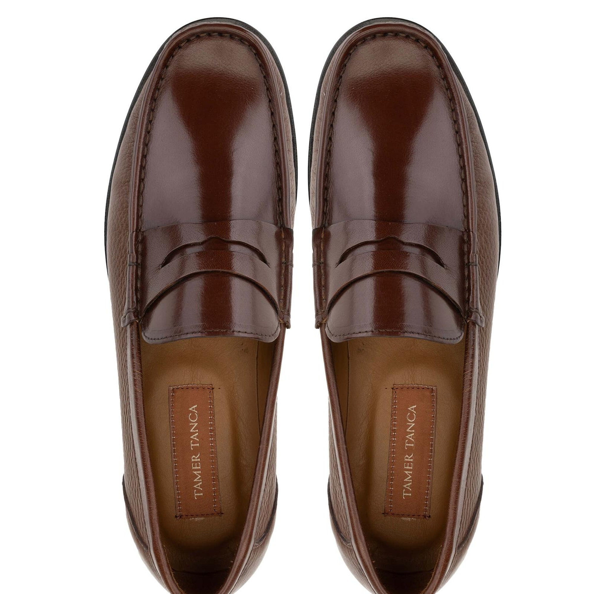 Tamer Tanca Erkek Hakiki Deri Taba Bufalo Loafer Ayakkabı