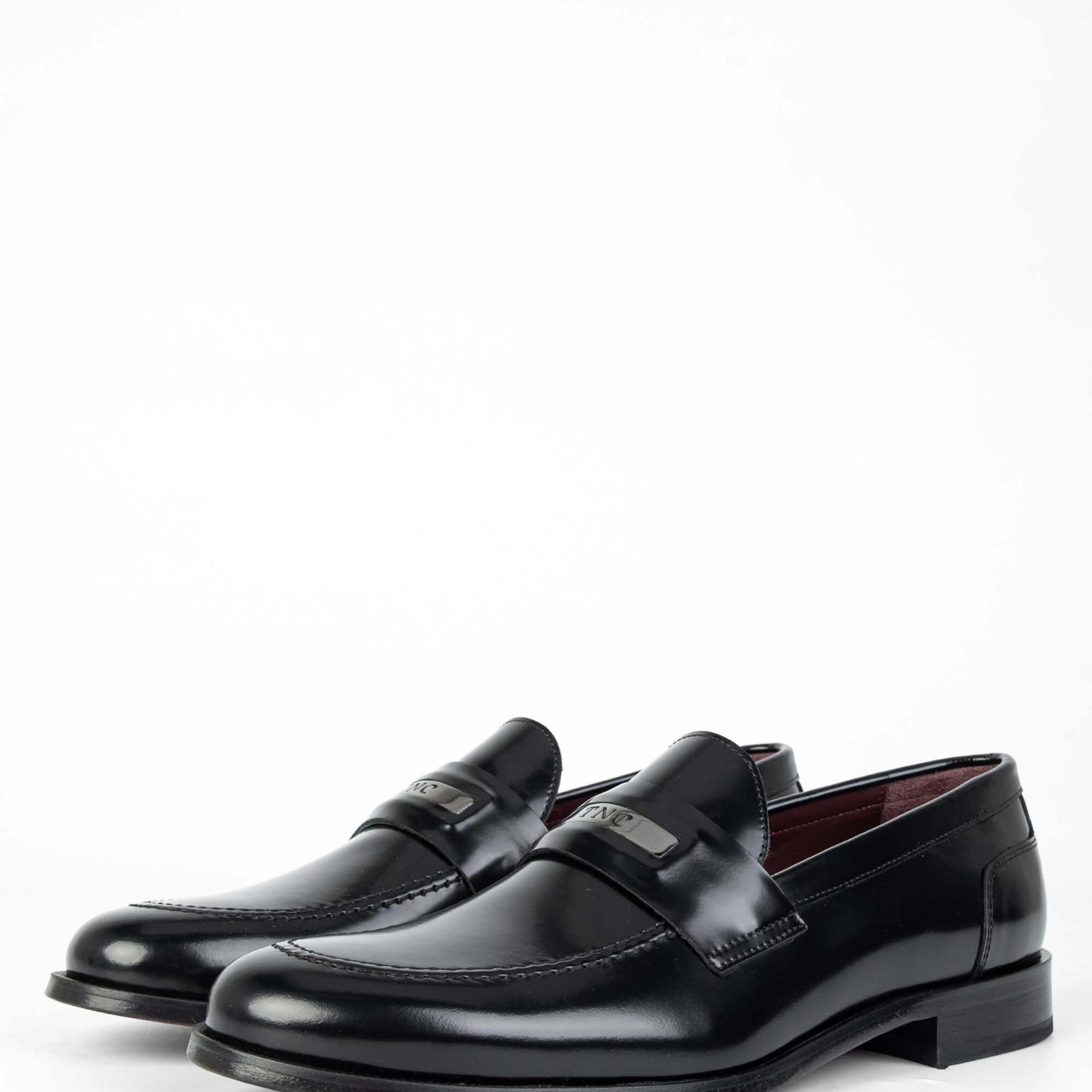 Tamer Tanca Erkek Hakiki Deri Siyah Açma Loafer Ayakkabı