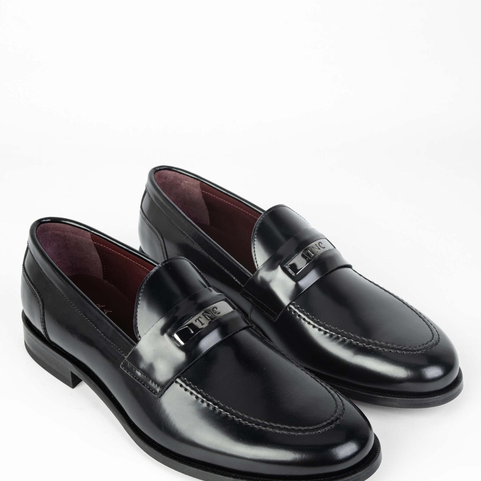 Tamer Tanca Erkek Hakiki Deri Siyah Açma Loafer Ayakkabı