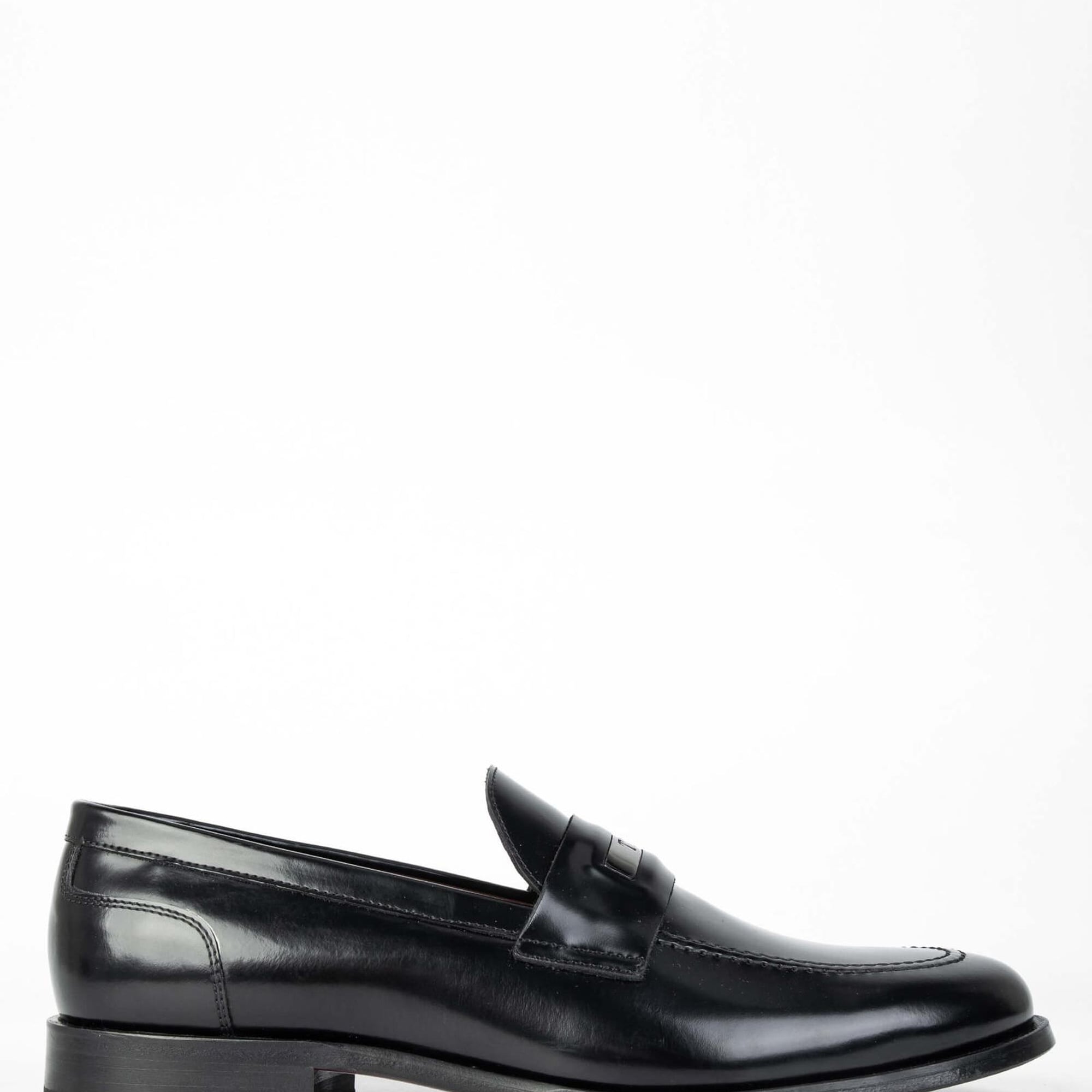 Tamer Tanca Erkek Hakiki Deri Siyah Açma Loafer Ayakkabı