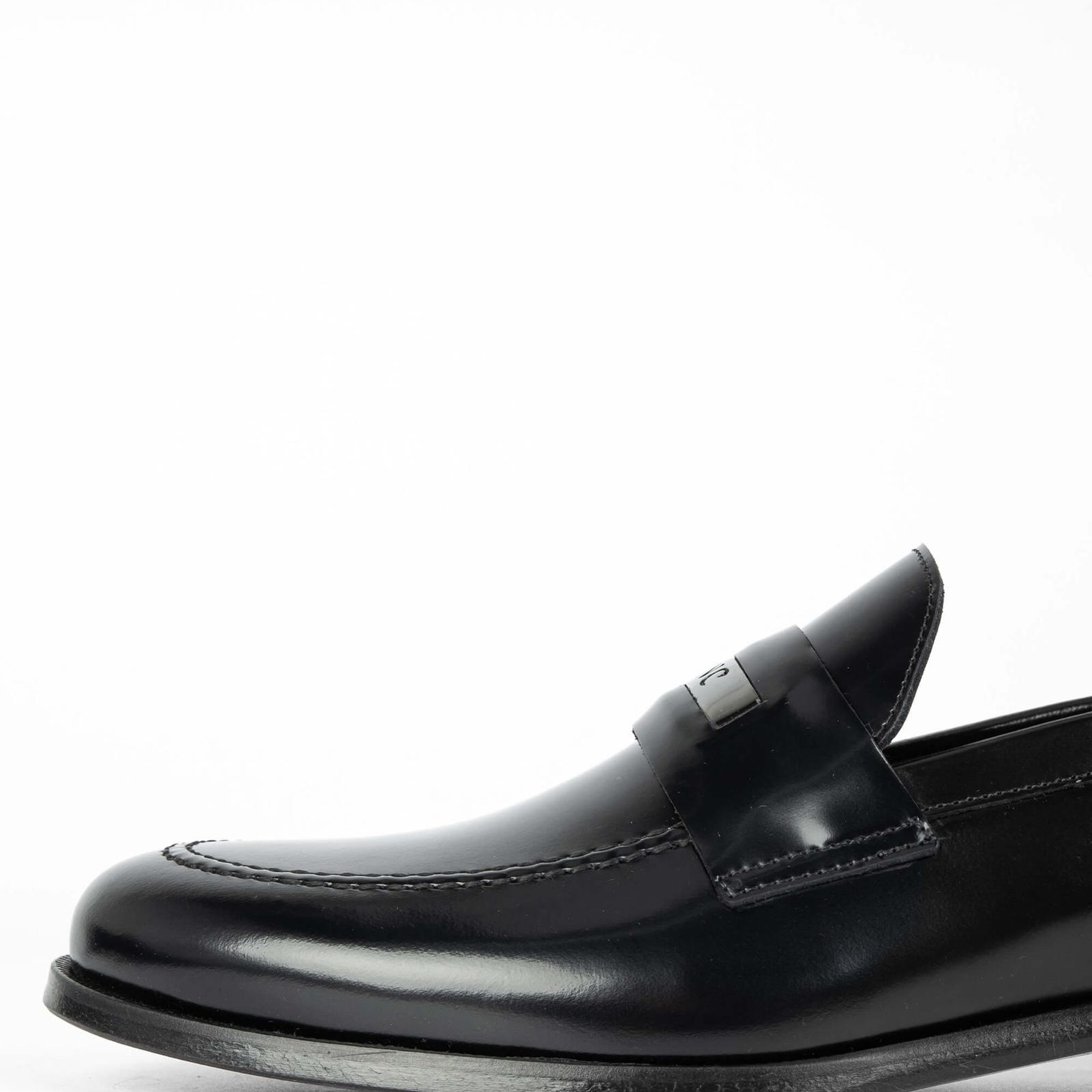 Tamer Tanca Erkek Hakiki Deri Siyah Açma Loafer Ayakkabı